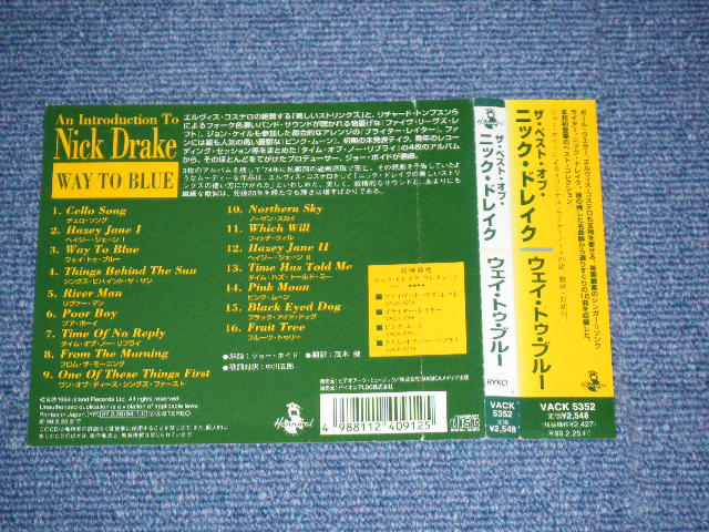 Photo: NICK DRAKE ニック・ドレイク - WAY TO BLUE / 1997 US AMERICA Press + 199? JAPAN OBI&LINNER  ISSUED VERSION  Used CD With OBI 