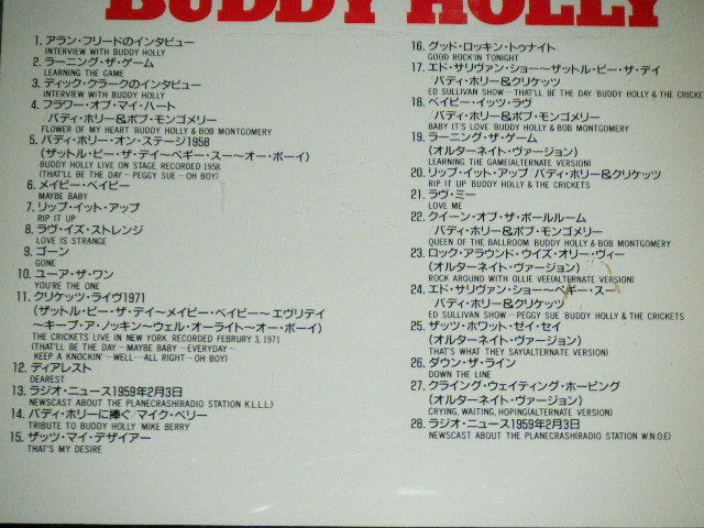 Photo: BUDDY HOLLY　バディ・ホリー  - RARE TRACKS レア・トラックス IN PERSON LIVE /  1989 JAPAN Used CD With OBI 