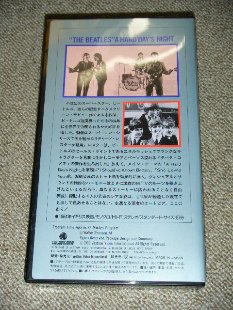 Photo: BEATLES - A HARD DAYS NIGHT　/ 1988 JAPAN ORIGINAL Used  VIDEO 