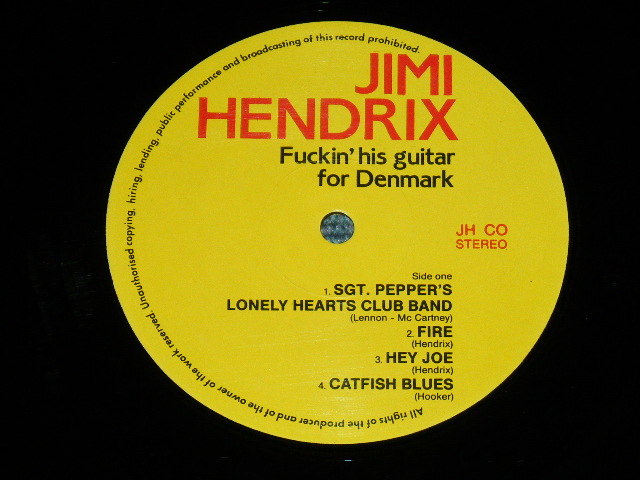 Photo: JIMI HENDRIX -  FUCKIN' HIS GUITAR FOR DENMARK  / 1988 ORIGINAL BOOT COLLECTABLES Used LP 