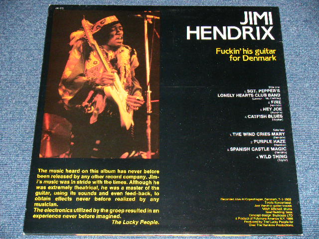 Photo: JIMI HENDRIX -  FUCKIN' HIS GUITAR FOR DENMARK  / 1988 ORIGINAL BOOT COLLECTABLES Used LP 