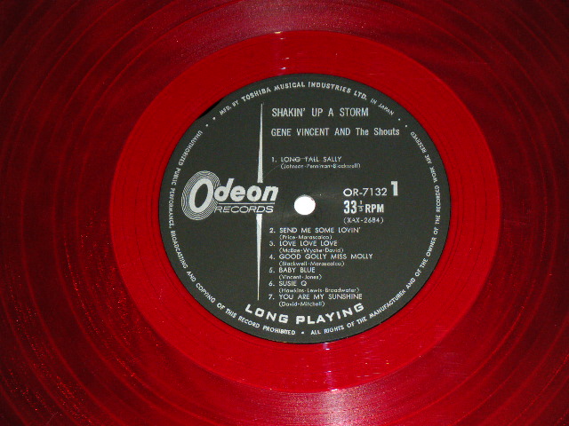 Photo: GENE VINCENT - SHAKIN' UP A STORM ジーン・ヴィンセント最新傑作集 /  1960s  JAPAN ORIGINAL  RED WAX VINYL Used LP 