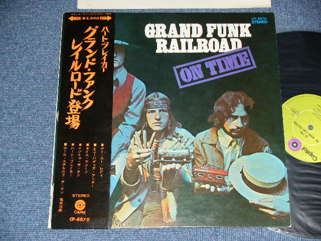 Photo: GRAND FUNK RAILROAD = GFR - ON TIME ( Ex++/MINT- ) / 1969 JAPAN  ORIGINAL Used  LP With OBI