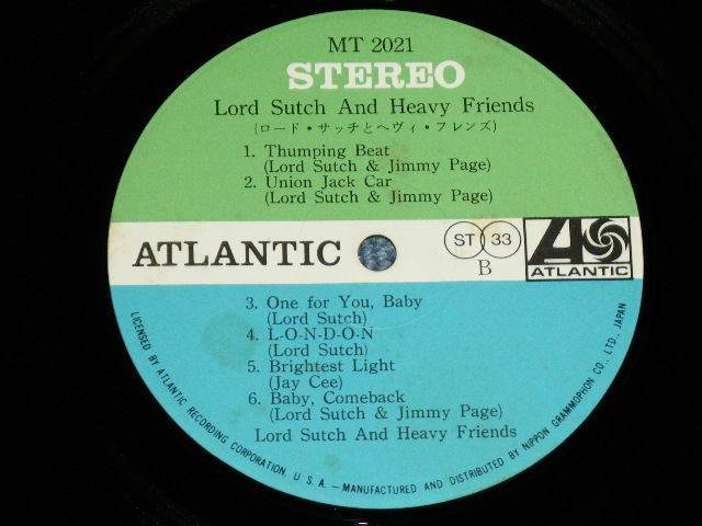 Photo: LORD SUTCH and Heavy Friends -  LORD SUTCH and Heavy Friends / 1970 JAPAN  ORIGINAL Used  LP