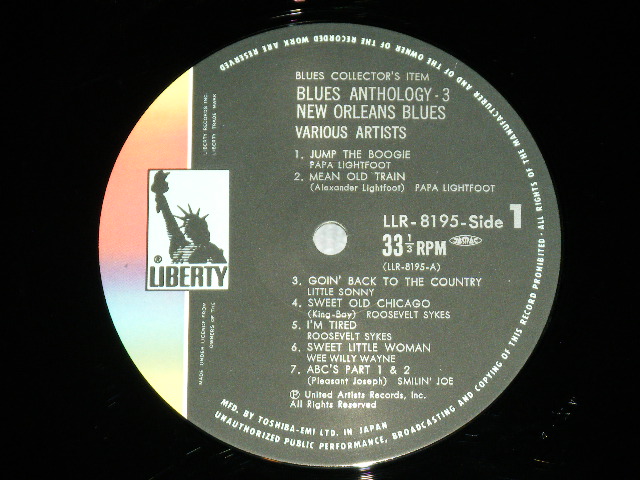 Photo: VA OMNIBUS ( ROOSVELT SYKES + WEE WILLY WAYNE + PAPA LIGHTFOOT + LITTLE SONNY + SMILEY LEWIS + FATS DOMINO + SMILIN' JOE + ARCHIBOLD ) - BLUES ANTHOLOGY-3 : NEW ORLEANS BLUES  / MID 1970's JAPAN MONO Used LP 