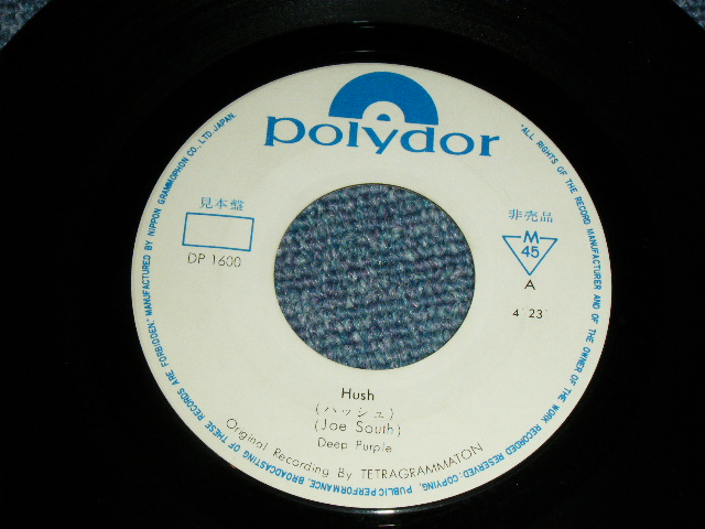 Photo: DEEP PURPLE - HUSH (VG++/Ex++ ) / 1968 JAPAN ORIGINAL White Label Promo 7"45 With PICTURE SLEEVE 