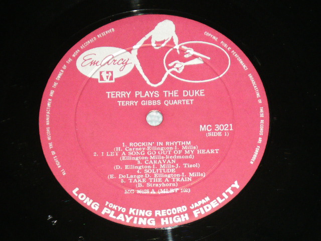 Photo: TERRY GIBBS - PLAYS THE DUKE  / 1950's JAPAN ORIGINAL Used LP With OUTER VINYL 