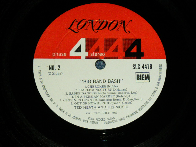 Photo:  TED HEATH And His MUSIC - BIG BAND BACH ビッグ・バンド攻撃　( Ex+++/MINT- ) / 1963 JAPAN ORIGINAL Used LP 