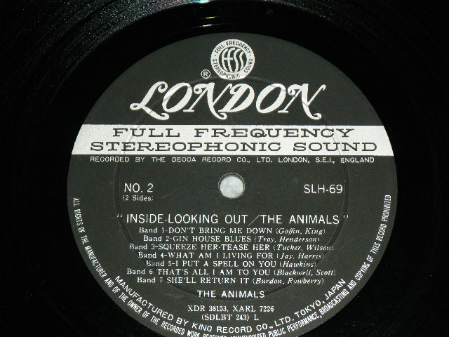 Photo: ERIC BURDON & The ANIMALS エリック・バードン＆アニマルズ - INSIDE-LOOKING OUT  / 1966 JAPAN ORIGINAL Used LP