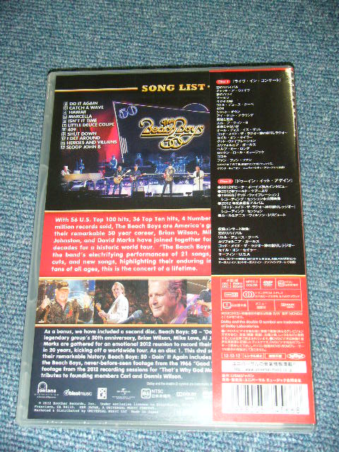 Photo: THE BEACH BOYS  - 50 LIVE IN CONCERT / 2012 JAPAN ONLY Brand New Sealed 2-DVD 