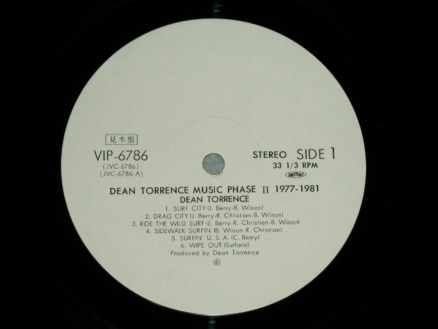 Photo: DEAN TORRENCE ( JAN & DEAN ) - MUSIC PHASE II  1977-1981 ( Ex+++/MINT ) / 1981  JAPAN ORIGINAL 'White Label PROMO' Used LP With OBI