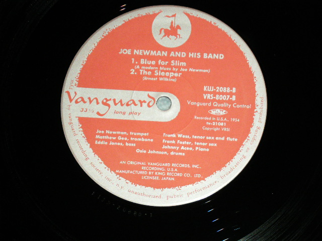Photo: JOE NEWMAN & HIS BAND  ジョー・ニューマン - JOE NEWMAN & HIS BAND ( MINT-/MINT ) /  1991 JAPAN Limited REISSUE Used  LP + OBI