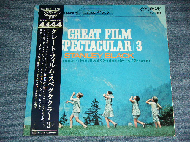 Photo: STANLEY BLACK conducting The LONDON Festival Orchestra & Chorus スタンリー・ブラック - GREAT FILM SPECTACULAR 3 / 1966 JAPAN ORIGINAL Used LP with OBI  