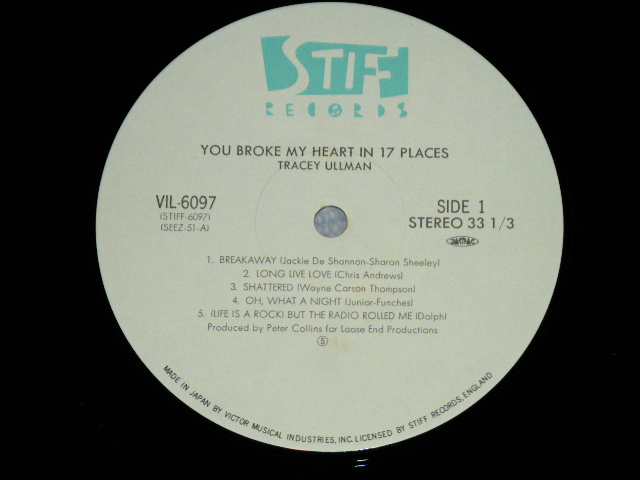 Photo: TRACEY ULMAN トレイシー・ウルマン - YOU BROKE MY HEART IN 17 PLACE 夢見るトレイシー  / 1984 JAPAN   ORIGINAL Used LP With OBI 