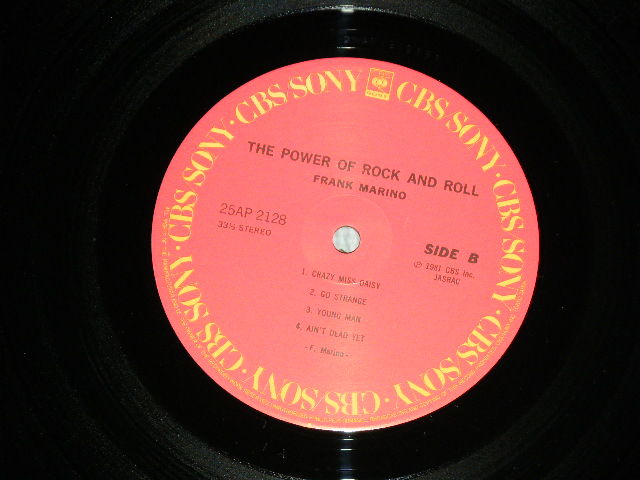 Photo: FRANK MARINO フランク・マリノ - THE POWER OF ROCK AND ROLL ( MINT-/MINT )  / 1981 JAPAN ORIGINAL Used LP With OBI 