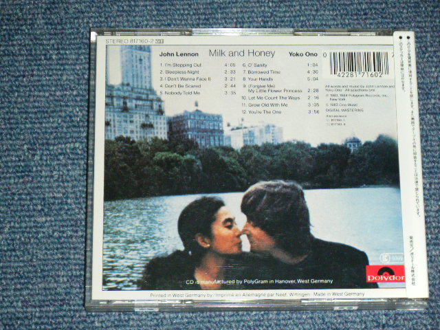 Photo: JOHN LENNON & YOKO ONO -  MILK AND HONEY  / 1980's JAPAN ORIGINAL "1st Press GERMAN CD+JAPAN LINER&OBI"  Used CD With Soft Vinyl OBI 