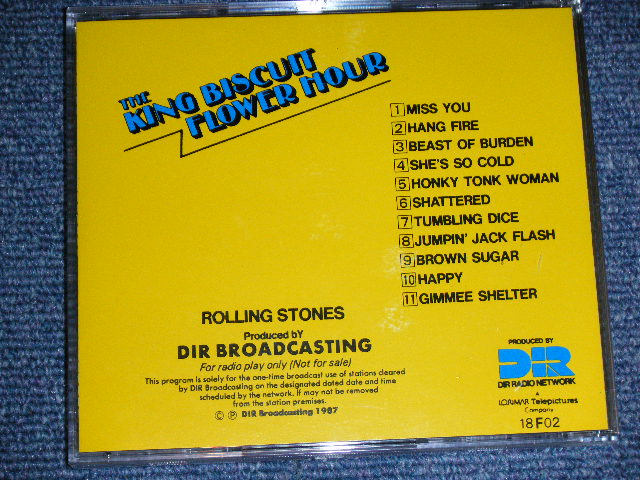 Photo: THE ROLLING STONES -  THE KING BISCUIT FLOWER HOUR  /  1987 Release ORIGINAL?  COLLECTOR'S (BOOT)  Used CD 