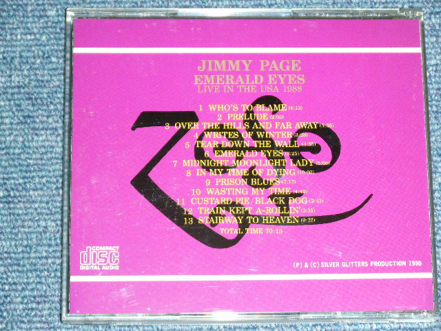 Photo: JIMMY PAGE  of LED ZEPPELIN - EMERALD EYES :LIVE IN THE USA 1988  / 1990 Release OLLECTRORS(BOOT) Used  CD