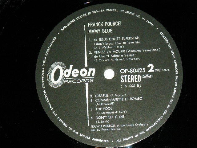 Photo:  FRANK POULCEL フランク・プゥルセル  -  MAMY BLUE マミー・ブルー ( Ex+++/MINT-)  /  JAPAN ORIGINAL Used LP with OBI  