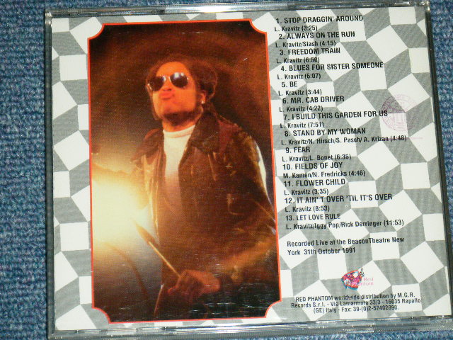 Photo: LENNY KRAVITZ - TWO YEAR ON THE RUN ( LIVE 1991,10.31) / ITALY ITALIA  ORIGINAL  COLLECTOR'S (BOOT)  Used  CD 