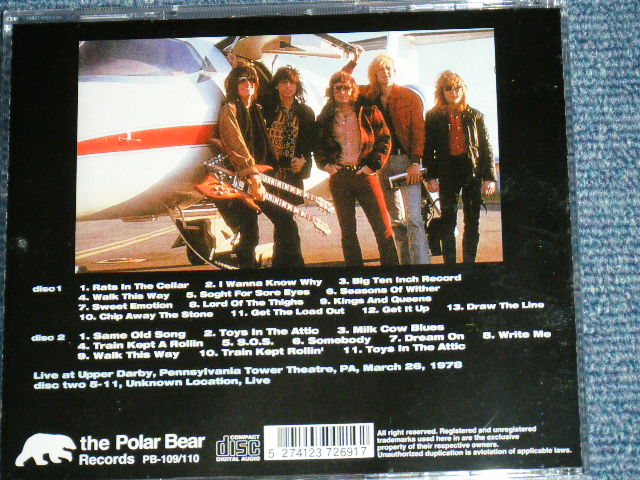 Photo: AEROSMITH - LAST TRUE DOCUMENT ( LIVE MARCH 26,1978 )  / 2002  ORIGINAL COLLECTOR'S "Brand New"  2-CD 