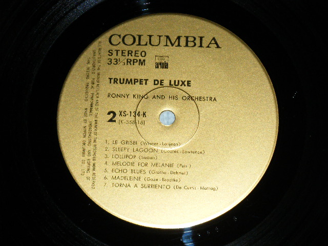 Photo: RONNY KING & His Orchestra ロニー・キング　-  TRUMPET DELUXE　トランペット・デラックス ( MINT-/MINT- )  / 1972 JAPAN ORIGINAL Used LP with OBI  