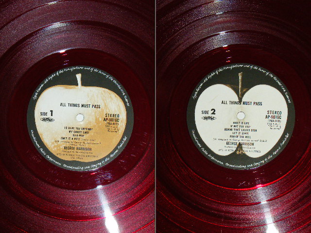 Photo: GEORGE HARRISON of The BEATLES  - ALL THINGS MUST PASS ( RED WAX / VINYL Ex++/MINT- Side-3&4 :Ex+ ) / JAPAN 3-LP +FOREVER OBI +POSTER