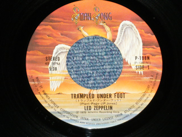 Photo: LED ZEPPELIN -  TRAMPLED UNDER FOOT ( Ex/Ex+++ )   / 1975 JAPAN ORIGINAL Used 7" Single 