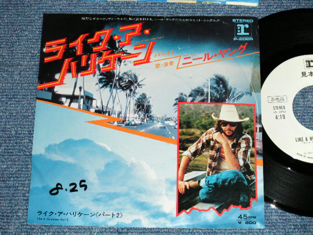 Photo1: NEIL YOUNG ニール・ヤング -  LIKE A HURRICANE  ( Ex+/Ex+++ )   / 1977 JAPAN ORIGINAL "WHITE LABEL PROMO" Used 7" Single 