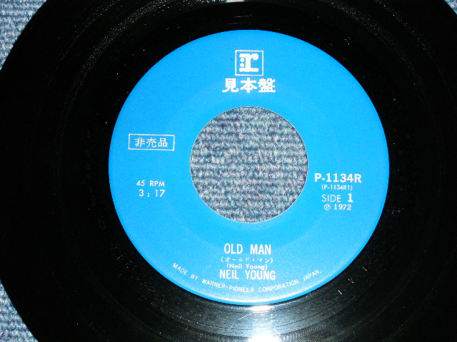 Photo: NEIL YOUNG ニール・ヤング -  OLD MAN ( Ex+/Ex++ )   / 1972 JAPAN ORIGINAL "BLUE LABEL PROMO" Used 7" Single 