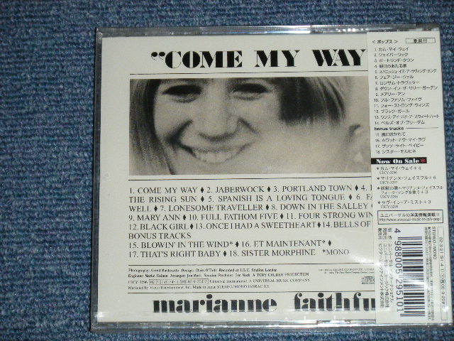 Photo: MARIANNE FAITHFULL -  COME MY WAY +4 ( SEALED)  / 2002  JAPAN ORIGINAL "BRAND NEW SEALED" CD 