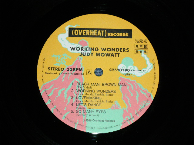 Photo: JUDY MOWATT - WORKING WONDERS  ( MINT-/MINT) / 1986  JAPAN ORIGINAL 'PROMO' Used LP With OBI