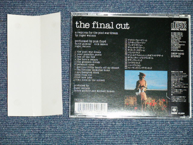 Photo: PINK FLOYD -  THE FINAL CUT   ( 2627 YEN VERSION ) (MINT-/MINT)  /  1989 JAPAN ORIGINAL "2nd Press & 2nd Price Mark Version"　Used   CD  With OBI 
