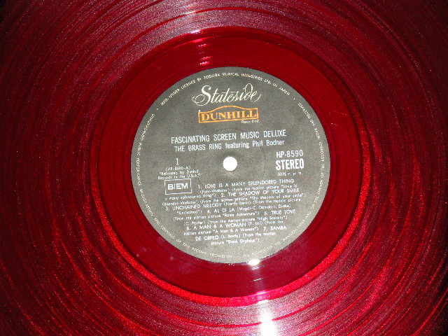 Photo: The BRASS RING ブラスリング - FASCINATING SCREEN MUSIC DELUXE デラックス/ ブラスでスクリーン＆ミュージック ( Ex++/Ex+++) /  1960s  JAPAN ORIGINAL "RED WAX VINYL" Used  LP