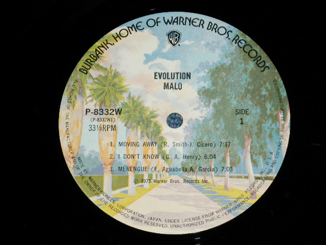 Photo: MALO - EVOLUTION ( Ex+++/MINT-)  / 1973 JAPAN "2nd Press BURBANK STREET Label"  "1st press 2,000 Yen Mark by SEAL REMOVED"  Used  LP With OBI With BACK ORDER SHEET on OBI'S BACK 