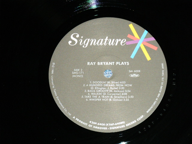 Photo: RAY BRYANT 　レイ・ブライアント・トリオ - RAY BRYANT PLAYS ( MINT-,Ex++/MINT- )  / 1986 JAPAN "1st Press LIMITED Heavy Weight" Used LP with OBI 