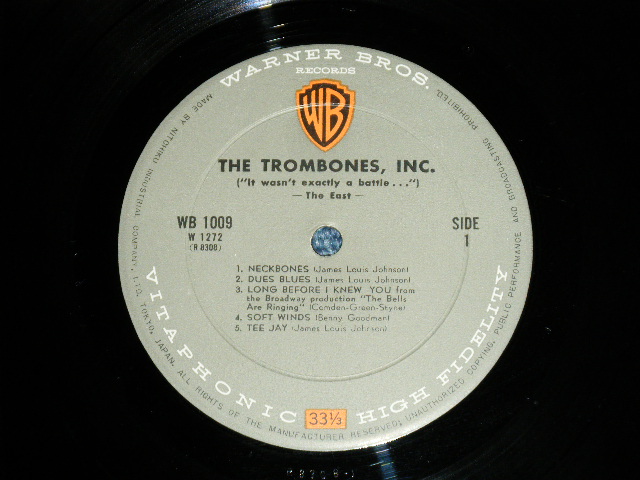 Photo: The TROMBONES, INC.- イ-スト対ウエスト　トロンボーン・オールスター戦  The TROMBONES, INC : THEY MET AT THE CONTINENTAL DIVIDE / IT WASN'T EXTACTLY A BATTLE ( Ex+++/MINT- ) / 1963? JAPAN ORIGINAL  Used LP  
