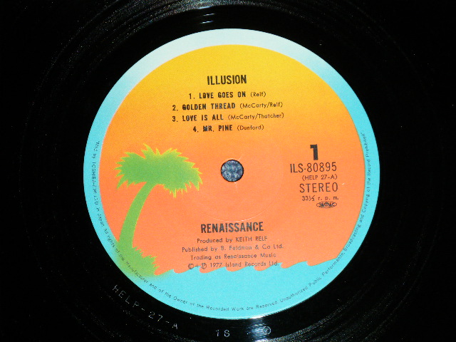 Photo: RENAISSANCE ルネッサンス - ILLUSION 　幻想のルネッサンス ( Ex++/MINT )  / 1977 JAPAN ORIGINAL Used  LP With OBI 
