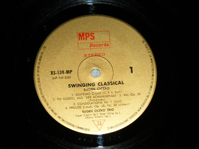 Photo: EUYGEN CICERO オイゲン・キケロ - SWINGING CLASSICAL  EUYGEN CICERO DELUXE オイゲン・キケロ・デラックス スウィンギン・クラシカルクラシカル( Ex+++,Ex+/MINT-  ) / 1972 JAPAN ORIGINAL Used LP  