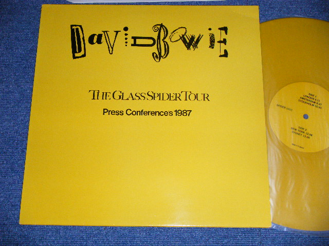 Photo1: DAVID BOWIE -THE GLASS SPIDER TOUR PRESS CONFERENCE'S 1987 ( Ex+++/MINT-)  / UK EMGLAND  COLLECTORS ( BOOT ) "YELLOW WAX Vinyl" Used LP
