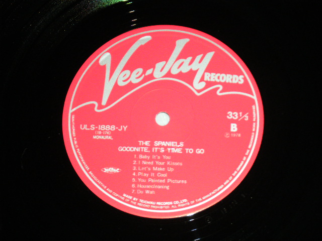 Photo: The SPANIELS スパニエルズ - GOODNITHE IT'S TIME TO GO  ( Ex+++/MINT) / 1978 JAPAN Used LP 