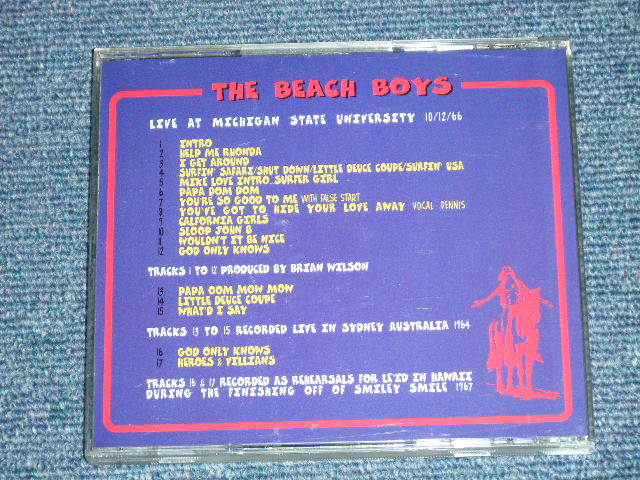 Photo: THE BEACH BOYS - LIVE FROM MICHIGAN STATE UNIVERSITY  10.12.66 ( MINT-/MINT )    /  COLLECTOR'S BOOT Used  CD 