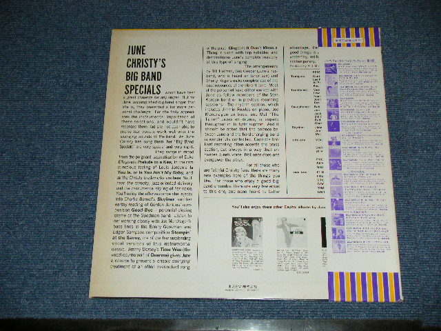 Photo: JUNE CRISTY ジューン・クリスティ - BIG BAND SPECIAL   ( Ex+/MINT ) /  Mid 1970's "ORANGE Label"  JAPAN  Used  LP  with OBI  