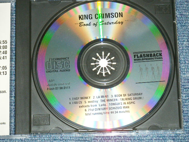 Photo: KING CRIMSON -  BOOK OF SATURDAY (MINT/MINT) / LUXEMBURG  ORIGINAL?  COLLECTOR'S (BOOT)  CD 