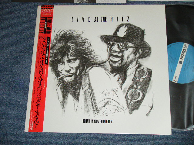 Photo1: RONNIE WOOD & BO DIDDLEY ロン・ウッド＆ボー・ディドリー ( ROLLING STONES)  - LIVE AT THE RITZ  (MINT-/MINT) / 1988  JAPAN ORIGINAL Used LP with OBI