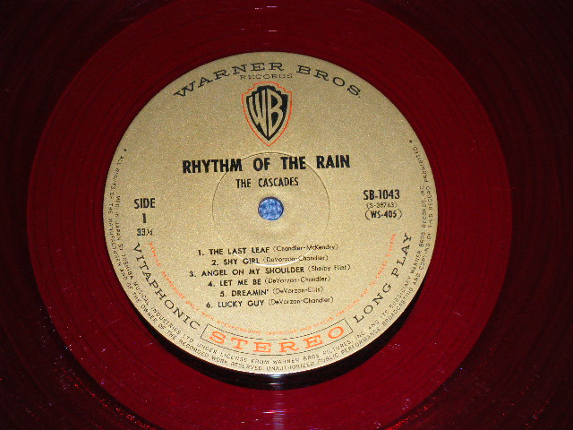 Photo: The CASCADES - RHYTHM OF THE RAIN  カスケーズ- 悲しき雨音 ( Ex/Ex )  /  1962  JAPAN ORIGINAL  RED WAX VINYL Used LP  with OBI 