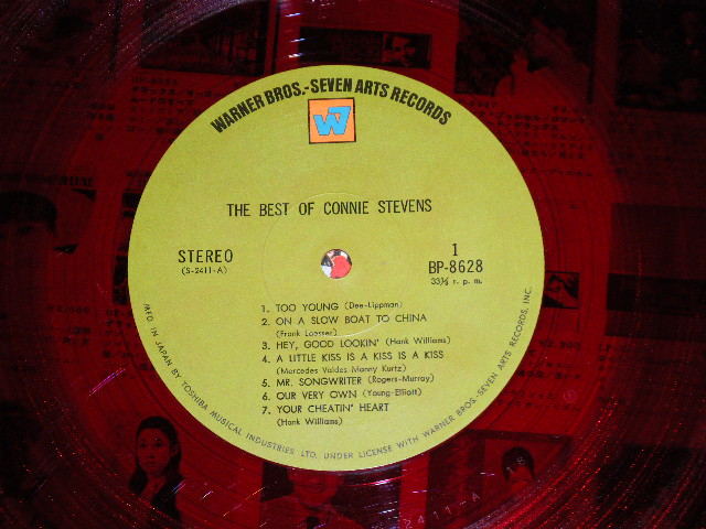 Photo: CONNIE STEVENS - THE BEST OF コニー・スティーヴンス - ベスト・オブ・ ( Ex+/Ex+ )  /  1968? JAPAN ORIGINAL  RED WAX VINYL Used LP 