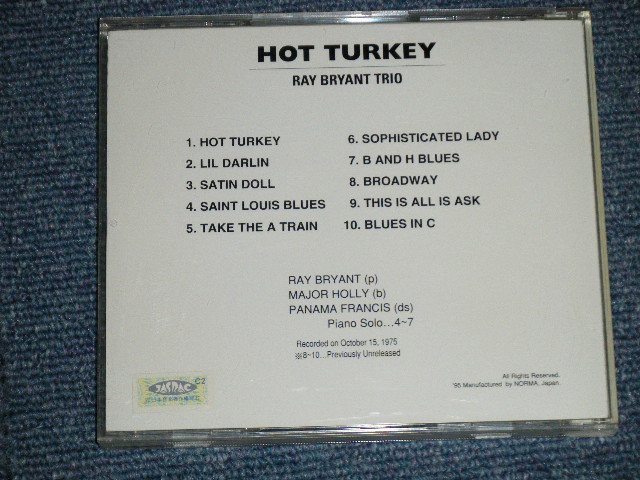 Photo: RAY BRYANT TRIO レイ・ブライアント・トリオ -HOT TURKEY ホット・ターキー ( Ex+/MINT )  /  1995 JAPAN ORIGINAL Used CD 