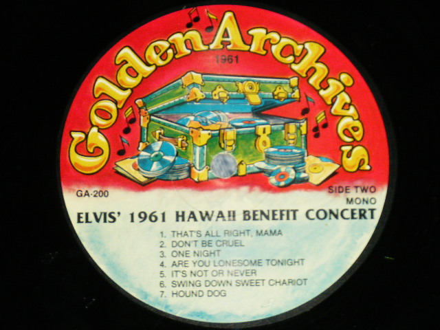 Photo: ELVIS PRESLEY - ELVIS' 1961HAWAII BENEFIT CONCERT: With BOOKLET ( VG+++/Ex+++ Looks:Ex++ WTRDMG) / 1978 US AMERICA ORIGINAL "COLLECTORS ( BOOT )"  Used LP