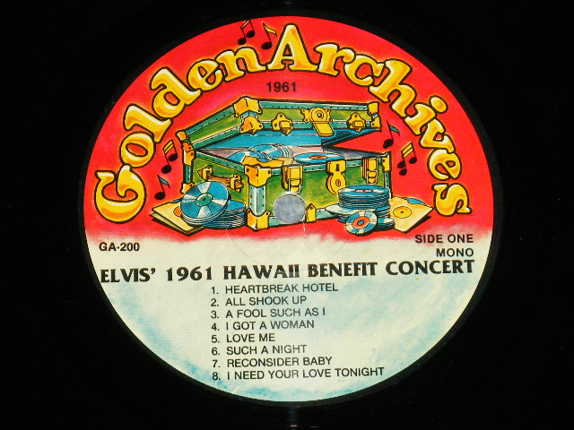 Photo: ELVIS PRESLEY - ELVIS' 1961HAWAII BENEFIT CONCERT: With BOOKLET ( VG+++/Ex+++ Looks:Ex++ WTRDMG) / 1978 US AMERICA ORIGINAL "COLLECTORS ( BOOT )"  Used LP